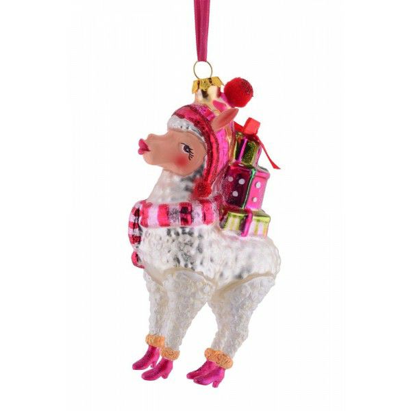 Hänger Alpaka mit Geschenken