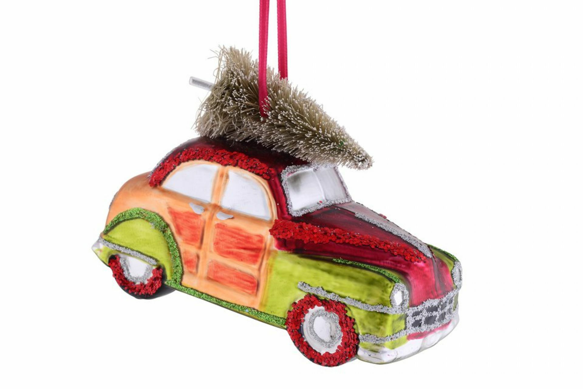 Hänger Auto m. goldenem Weihnachtsbaum