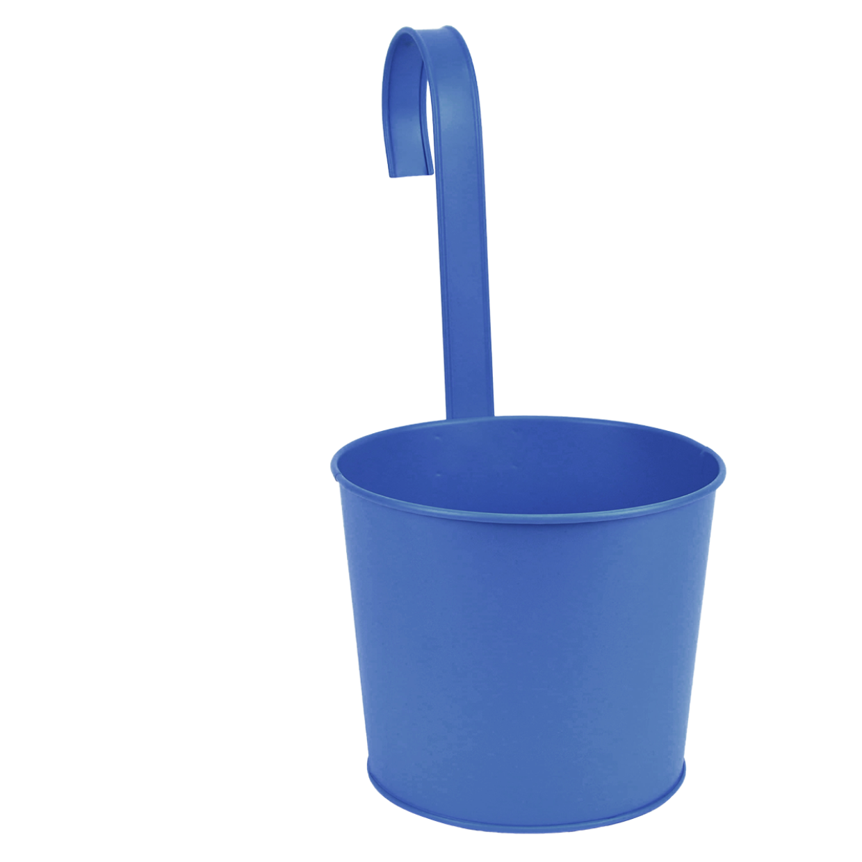 Blumentopf mit Haken Mittelblau