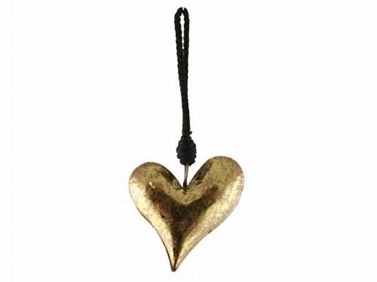 Herz gold mit Band