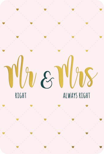 Hochzeitskarte Mr & Mrs