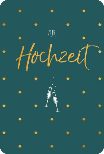 Hochzeitskarte Sekt