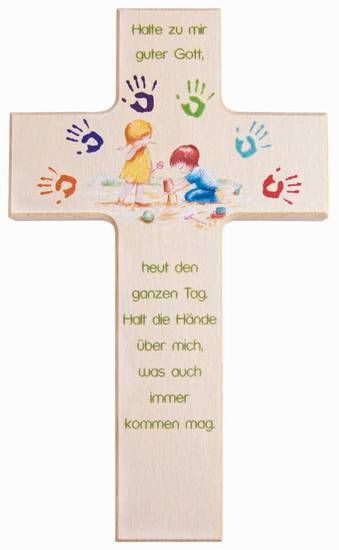 Kinderkreuz Gottes Hände 15 cm x 9 cm