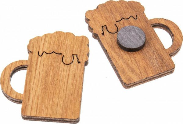 Holz-Magnet  Bierkrug