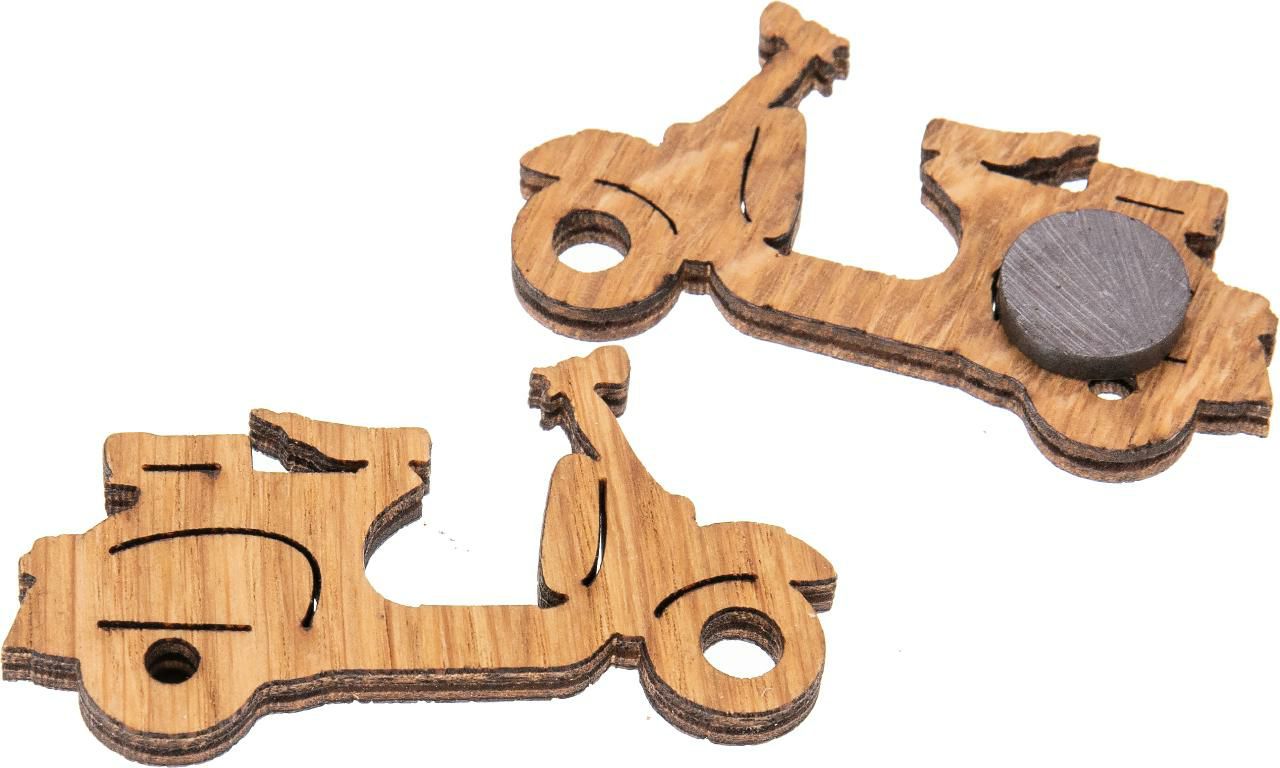 Holz-Magnet Motorroller