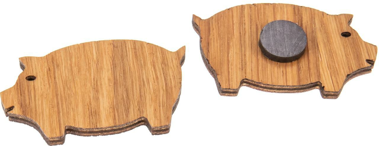 Holz-Magnet Schwein