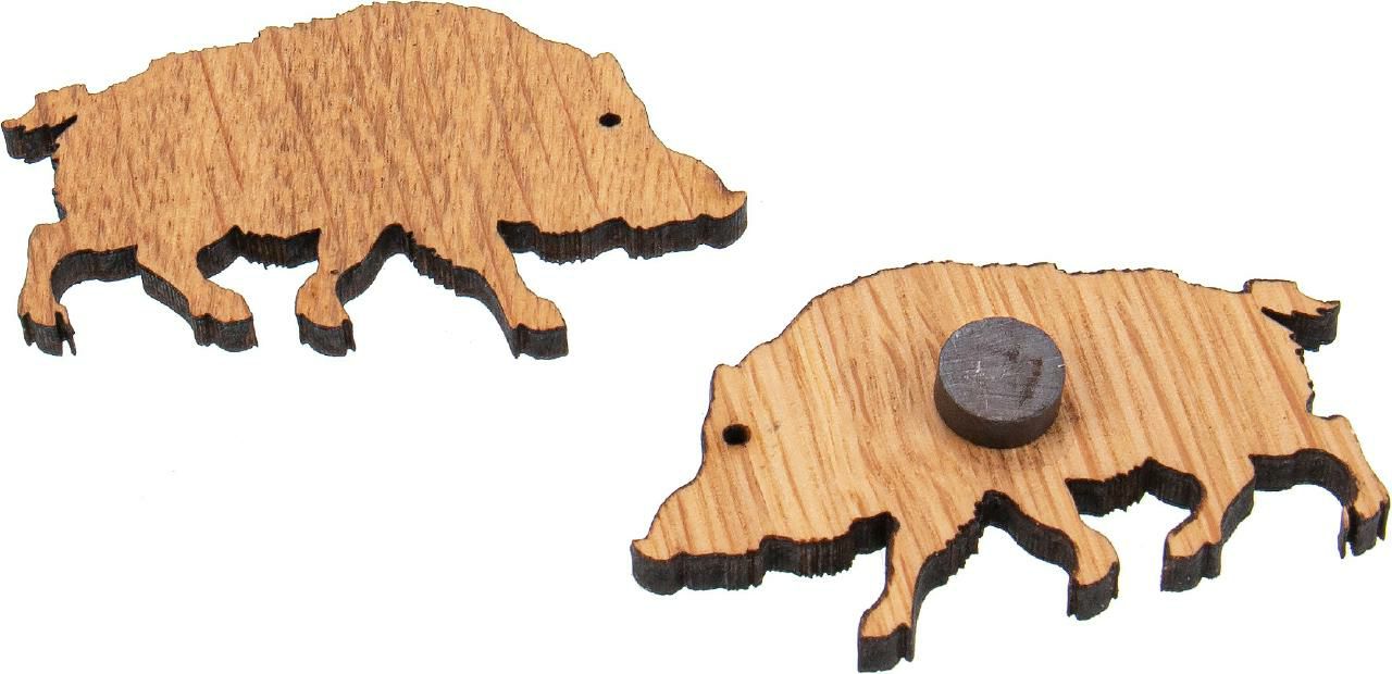 Holz-Magnet Wildschwein