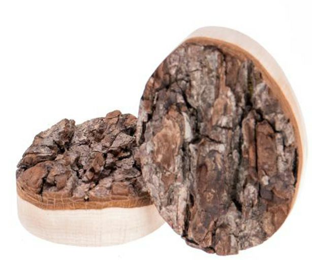 Holz-Osterei mit Rinde