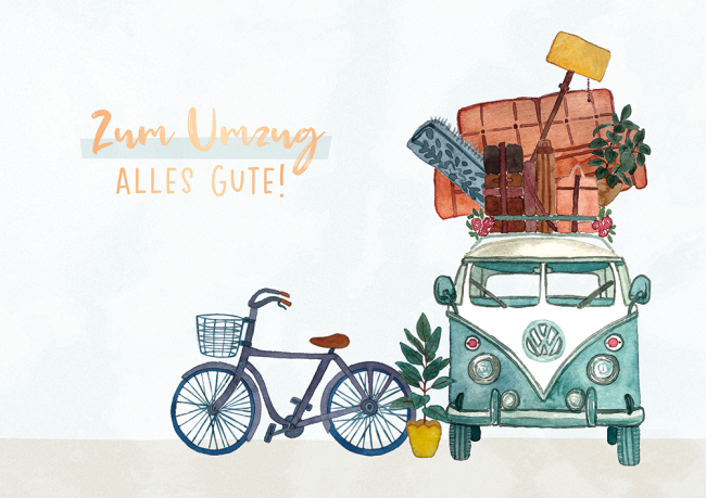 Doppelkarte zum Umzug