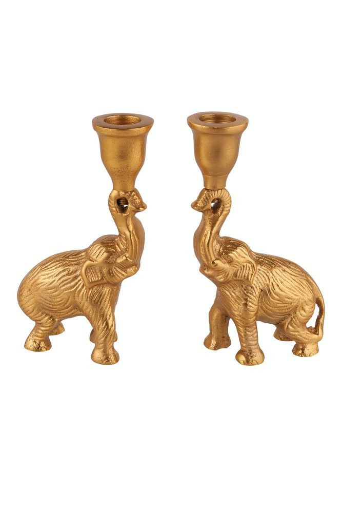 Gothan Elefant Kerzenhalter-Set