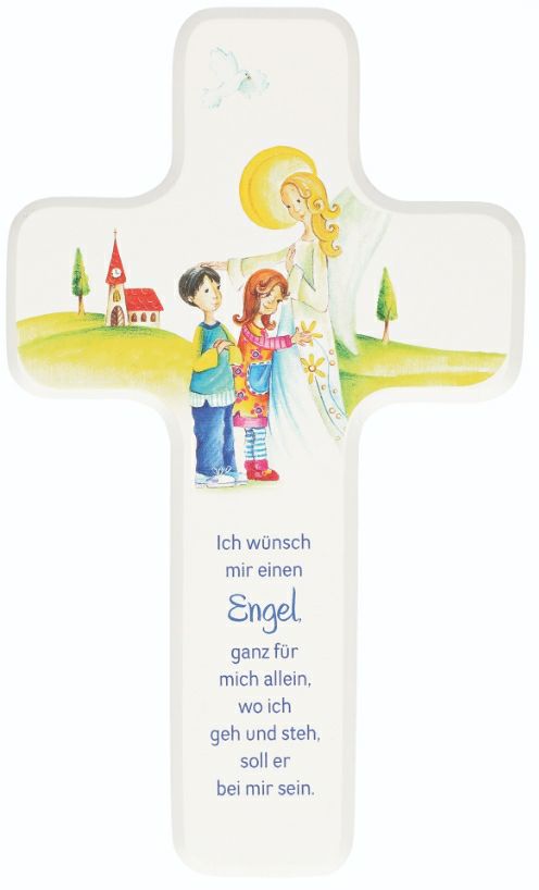 Kinderholzkreuz Schutzengel