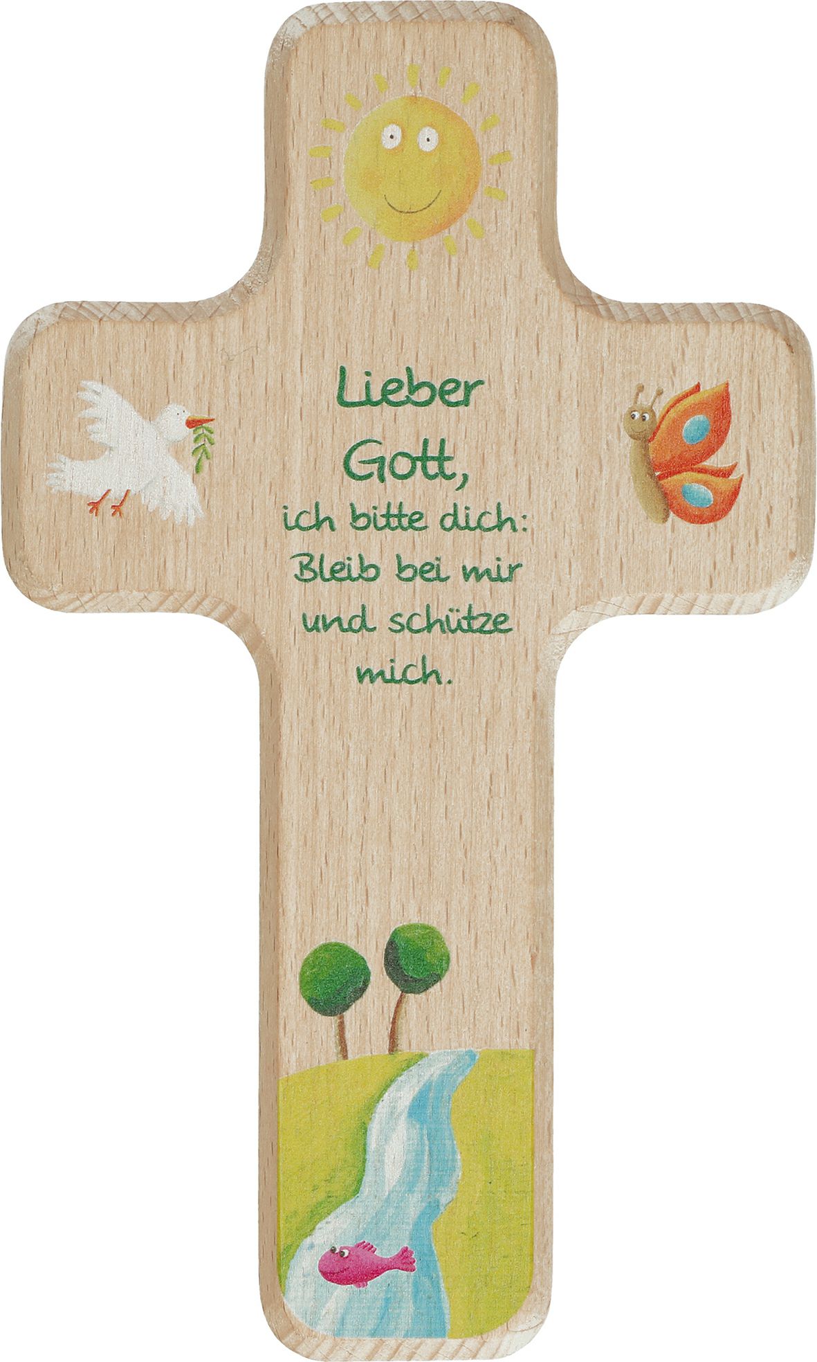 Kinderholzkreuz Lieber Gott