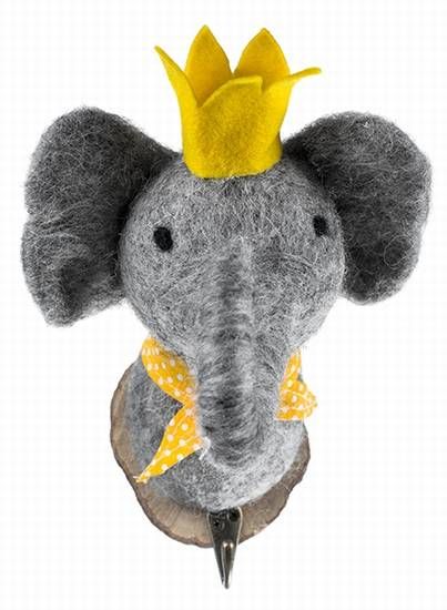 Kleiderhaken Elefant mit Krone