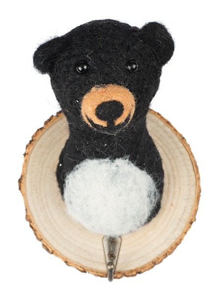 Kleiderhaken Filzkopf Bär