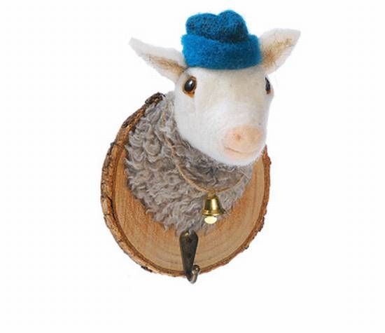 Kleiderhaken Schaf mit Mütze