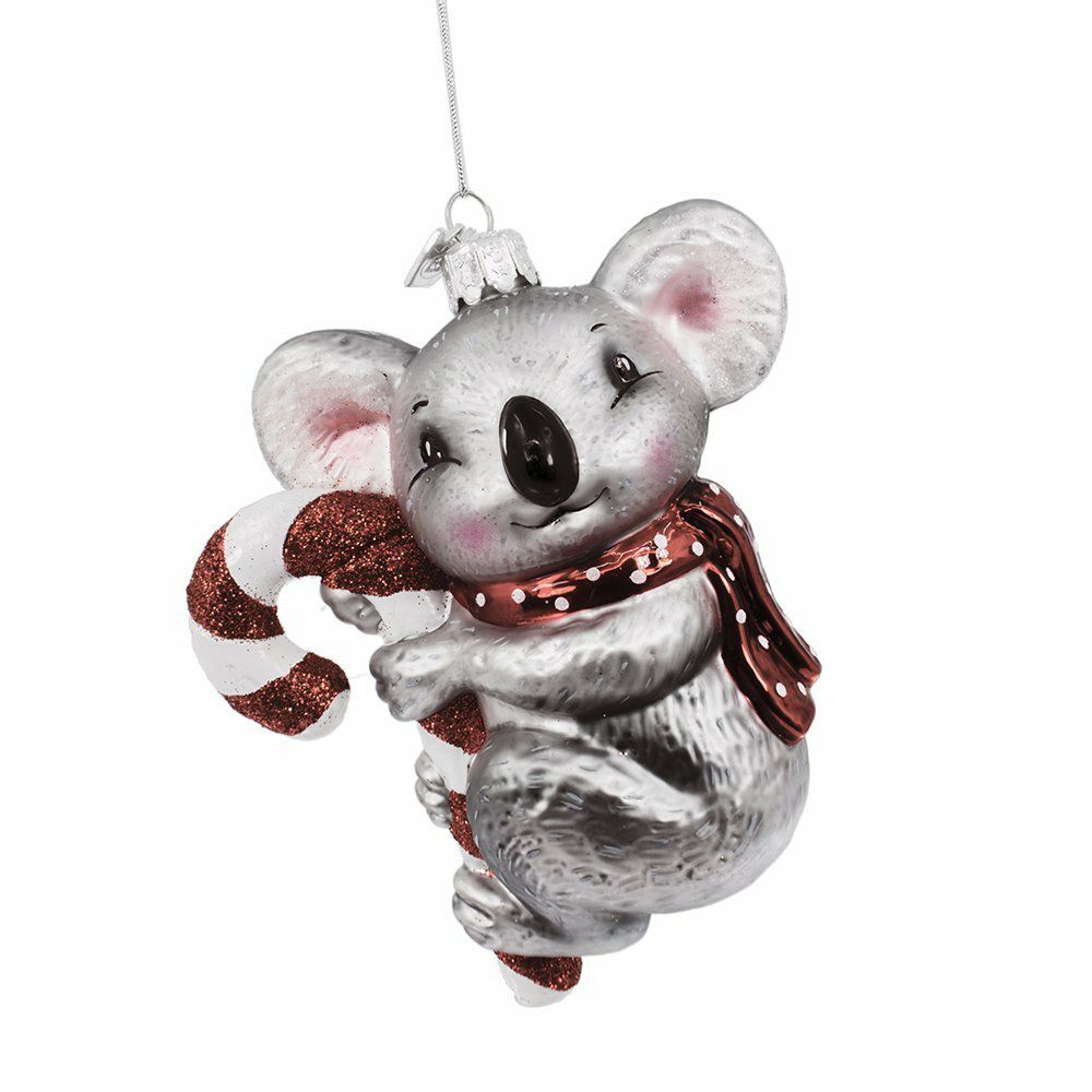 Koala mit Zuckerstangenglasverzierung