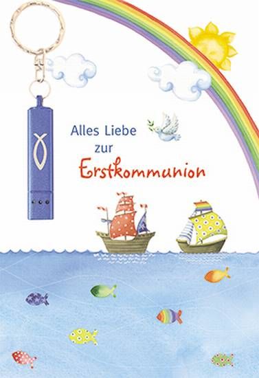 Kommunionkarte mit Taschenlampe