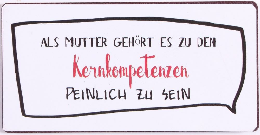 Blechschild-Magnet Kernkompetenz