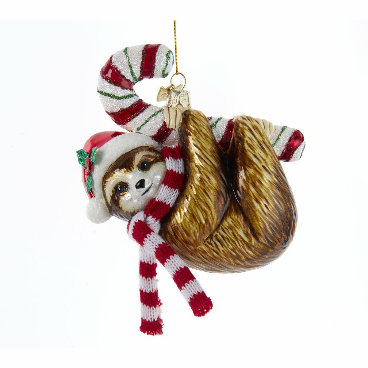 Christbaumschmuck Faultier mit Candy