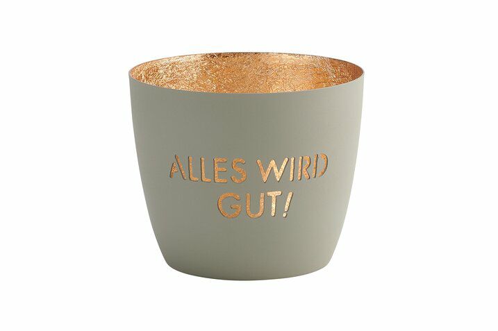 Madras Windlicht Alles wird gut