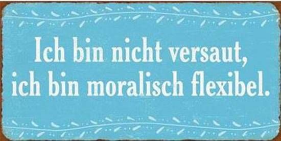 Blechschild-Magnet Ich bin nicht