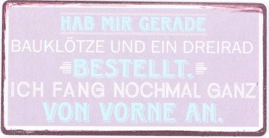 Blechschild-Magnet Bauklötze