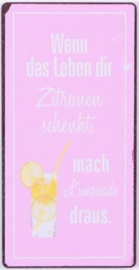 Blechschild-Magnet Wenn das Leben dir...