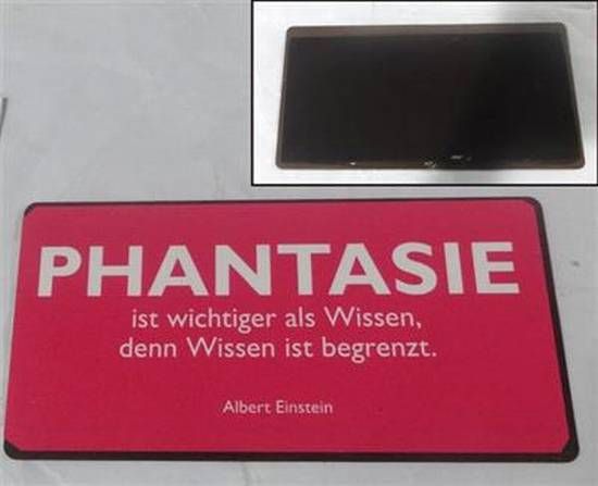 Blechschild-Magnet Phantasie