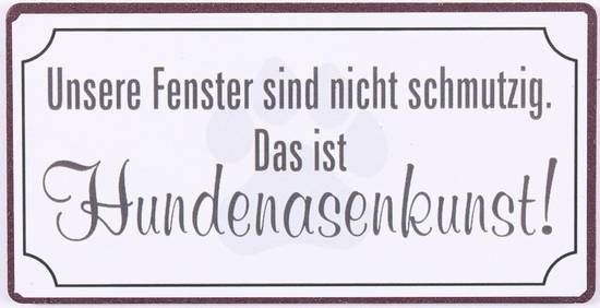 Blechschild-Magnet Hundenasenkunst