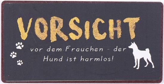 Blechschild-Magnet Vorsicht