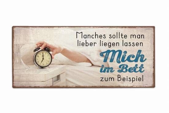 Schild Im Bett