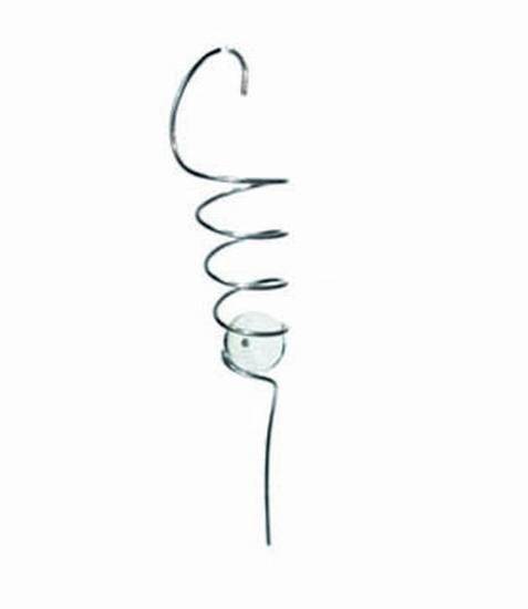Metallspirale mit Glaskugel