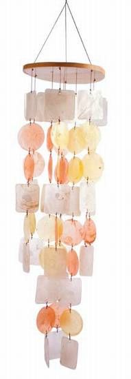 Muschelmobile gelb-orange-natur
