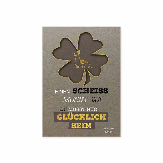 Postkarte Du musst nur