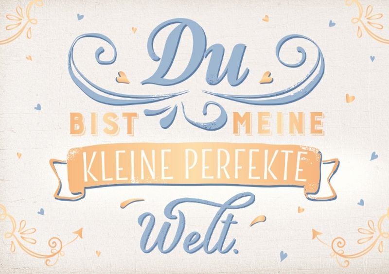 Postkarte meine kleine perfekte Welt