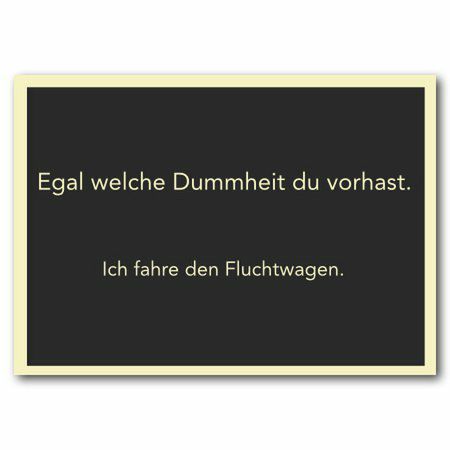 Postkarte  Fluchtwagen