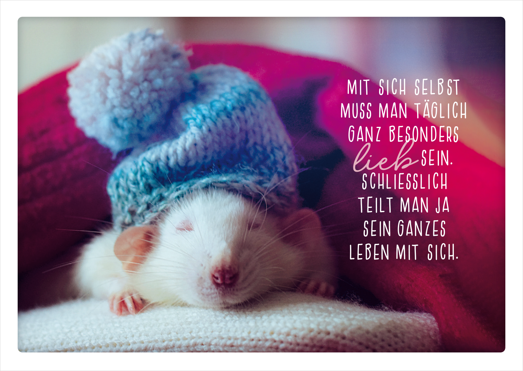 Postkarte Besonders lieb sein
