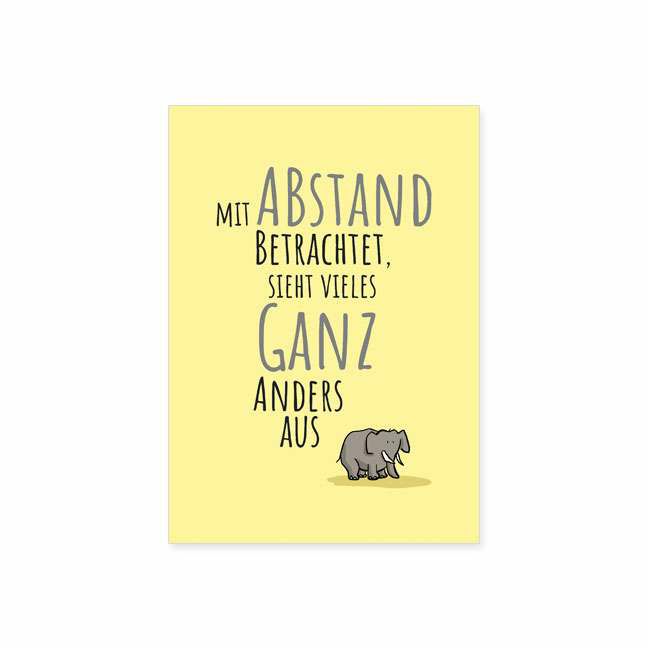 Postkarte Mit Abstand betrachtet