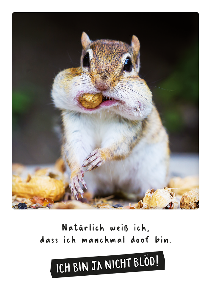 Postkarte Ich bin ja nicht blöd