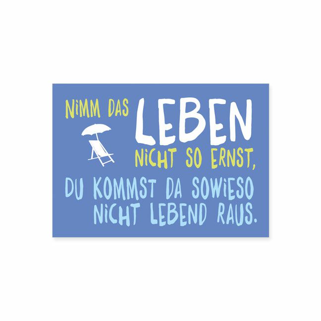 Postkarte Nicht so ernst
