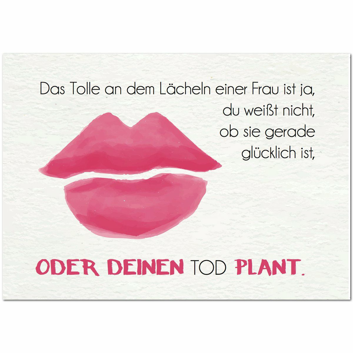Postkarte Das Lächeln einer Frau