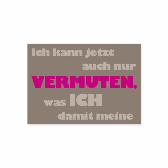 Postkarte Vermuten