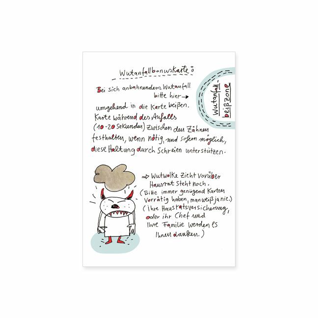 Postkarte Wutanfallbonuskarte