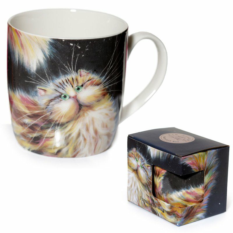 Kim Haskins Regenbogen-Katze Tasse