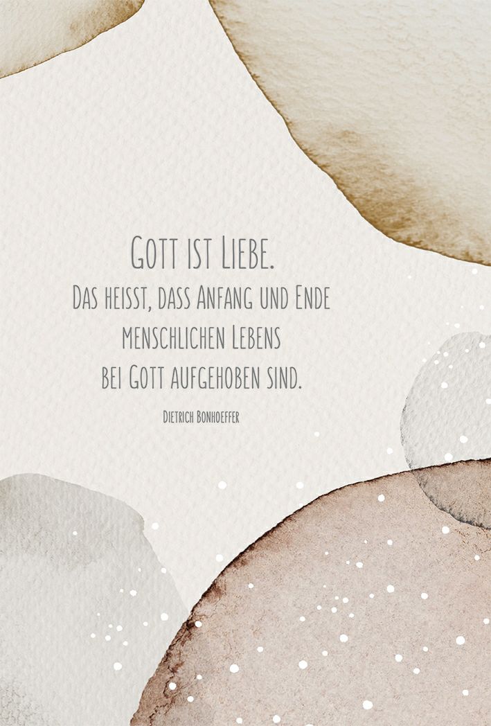Trauerkarte - Gott ist Liebe...