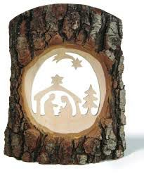 Rindenbild Krippe zum Stellen