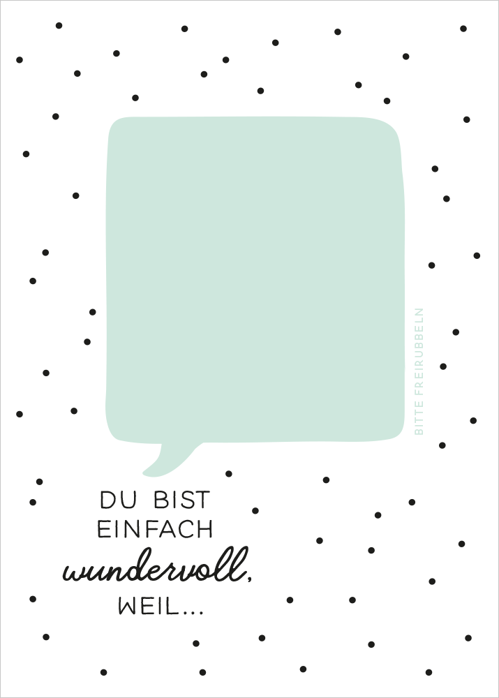 Rubbel-Doppelkarte Du bist einfach wundervoll