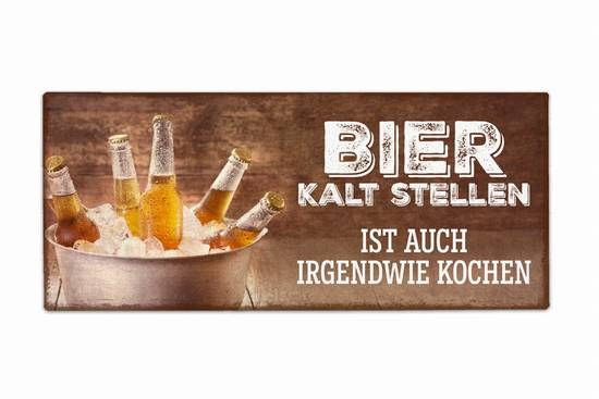 Schild Bier kalt stellen