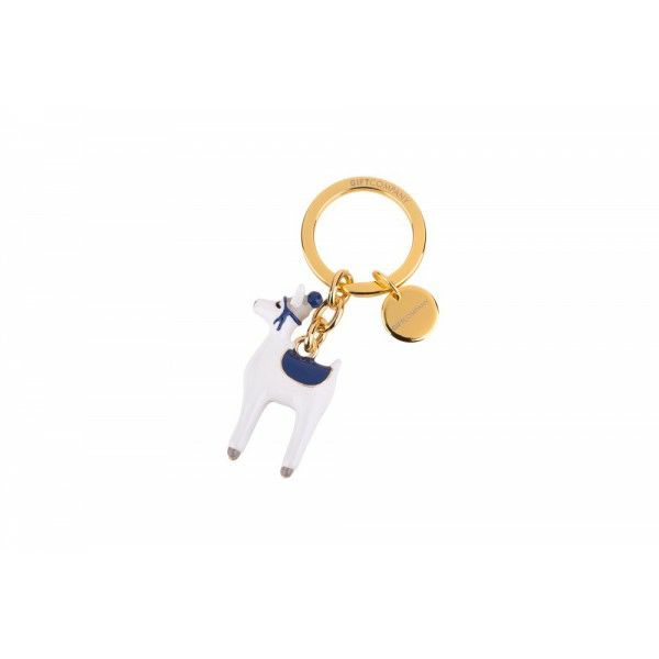 Schlüsselanhänger Alpaka blau