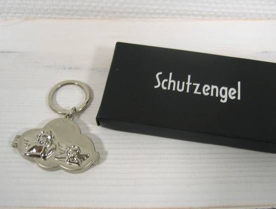 Schlüsselanhänger Schutzengelspaar mit 2 Fotorahmen